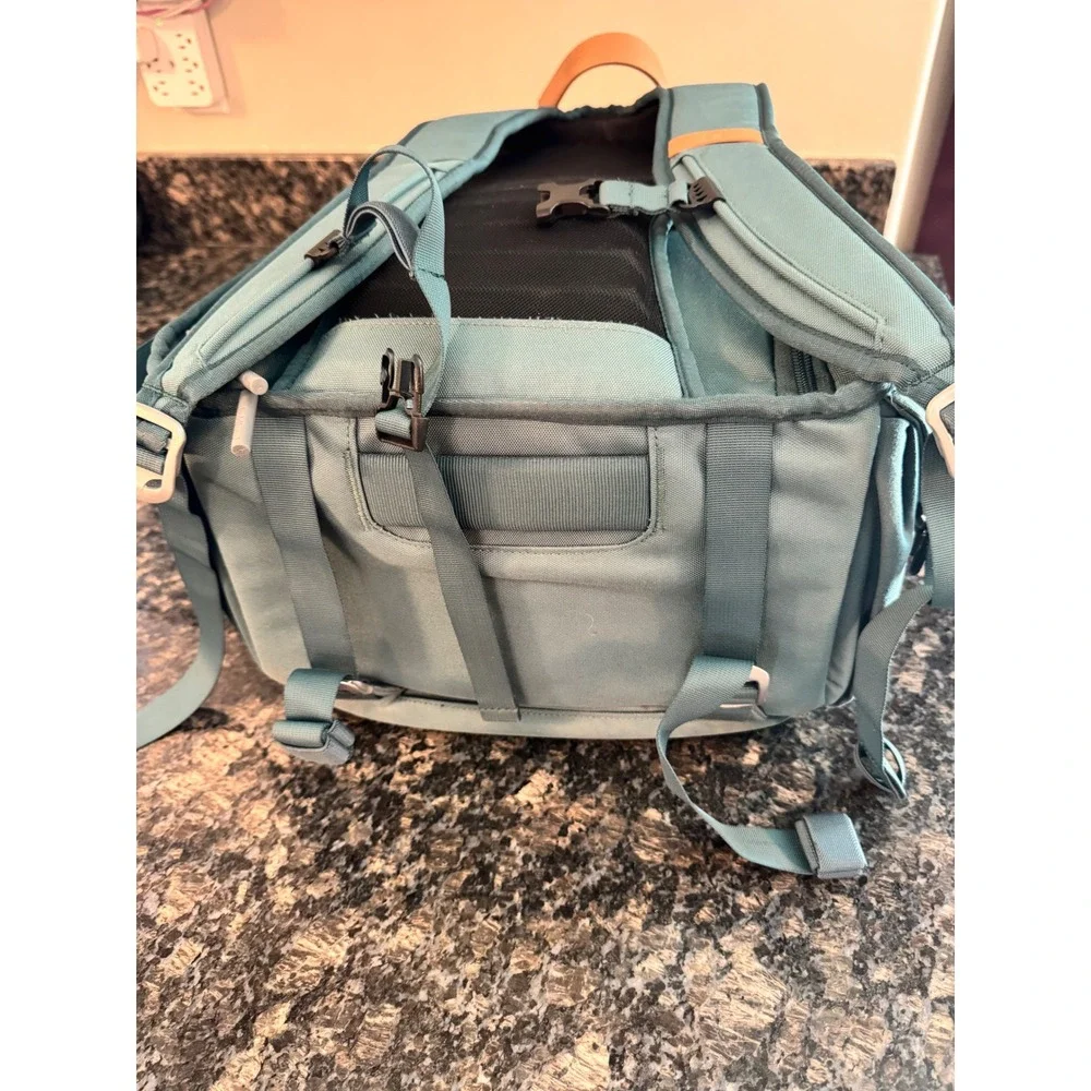 Holdland‎ Everyday Backpack Slate Blue Tan Leather 15